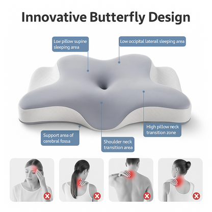 Butterfly-Shaped Memory Foam Neck Pillow